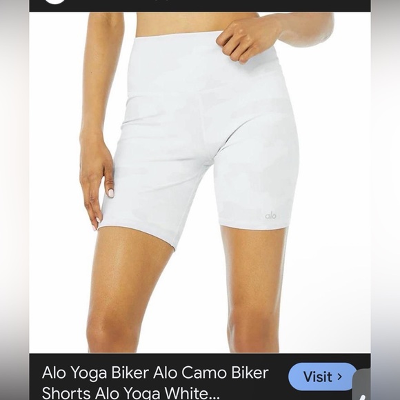 ALO Yoga Pants - ALO Yoga Women's camo White Bike Shorts